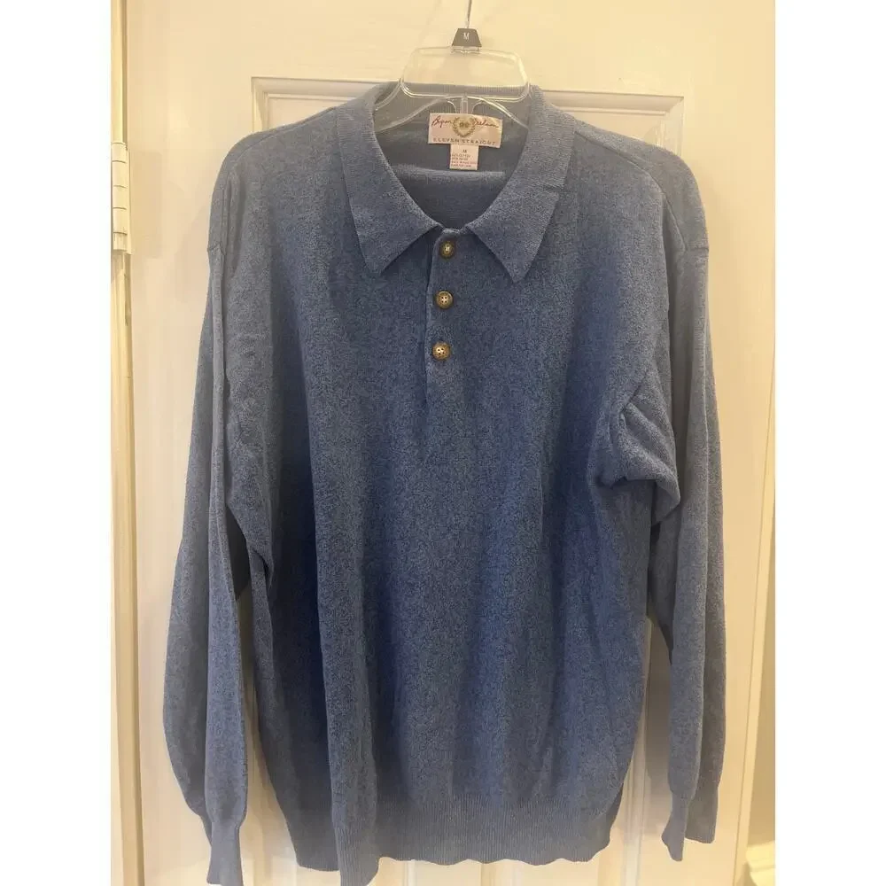 Byron Nelson Eleven Straight Pullover Sweater Men Medium Old Money Preppy Twee